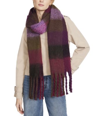 Women's Brushed Plaid Blanket Wrap Scarf