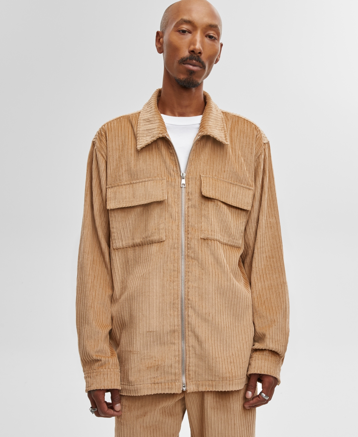 Mode of One Men's Relaxed-Fit Cord Shacket, Created for Macy's