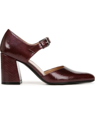 Women's Pixie Mary Jane Pointed Toe Block Heel Pumps