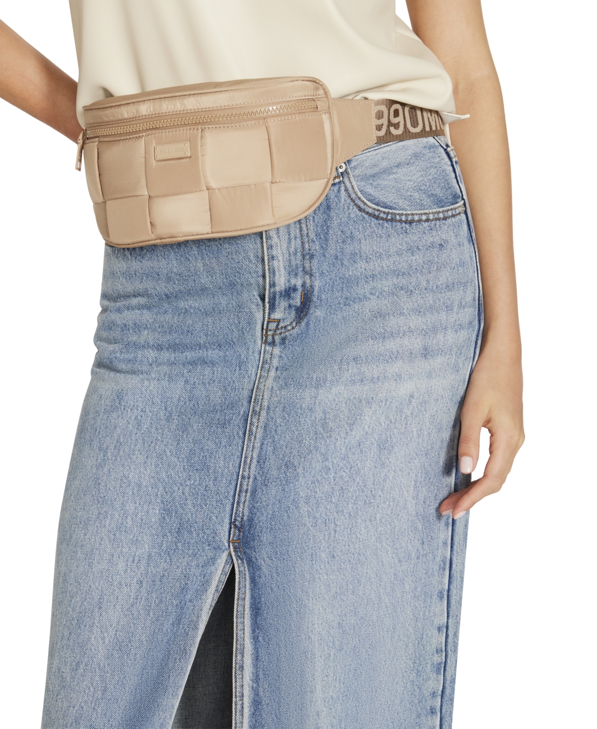 Steve Madden Women's Oversized Woven Belt Bag