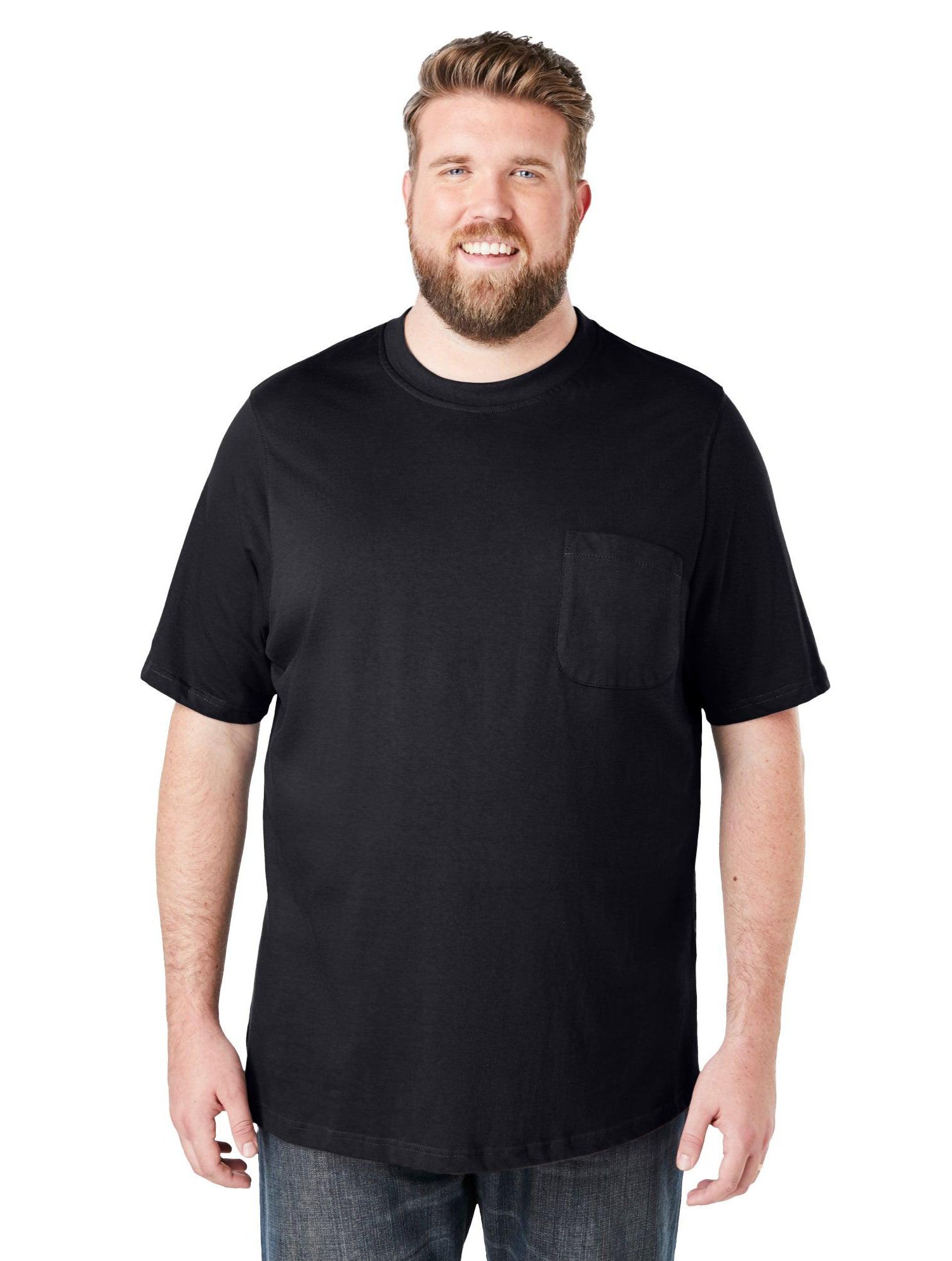 Men's by KingSize Heavyweight Pocket Crewneck T-Shirt