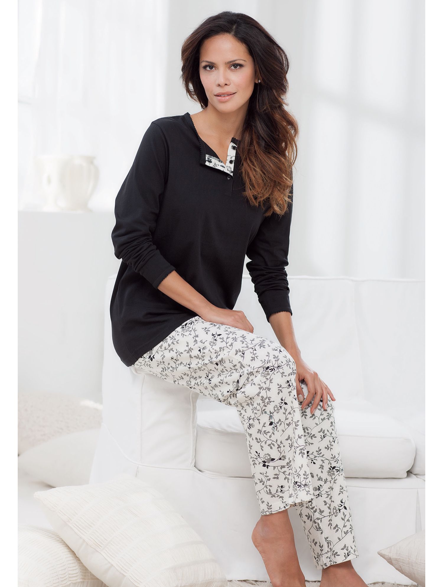 Women's Only Necessities Henley PJ Set