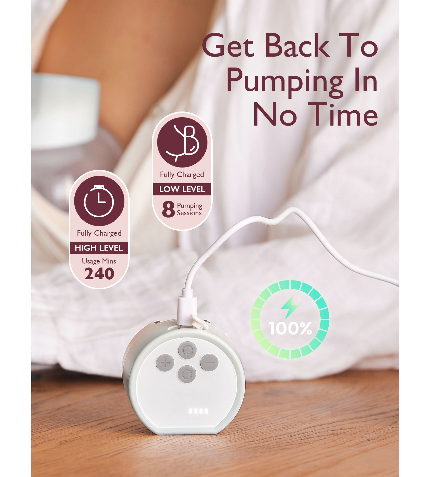 Double S12 Pro Wearable Electric Breast Pump