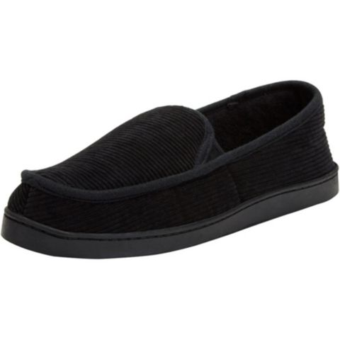 Мужские тапочки KingSize Cotton Corduroy Slippers, цвет: Чёрный