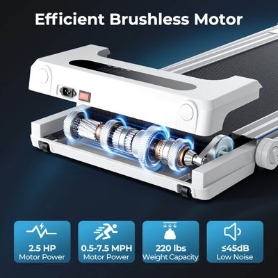 2.25HP 3-in-1 Folding Treadmill W/Table Speaker Remote Control