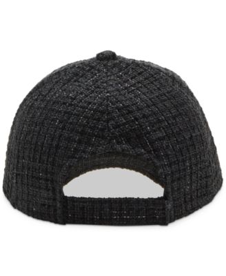 Official Steve Madden Tweed Baseball Cap in Black. Steve Madden Tweed Baseball Cap - Macy main image 3