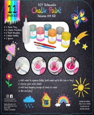 Chalk Paint Set DIY Sidewalk Chalk Kit 6pk Refill