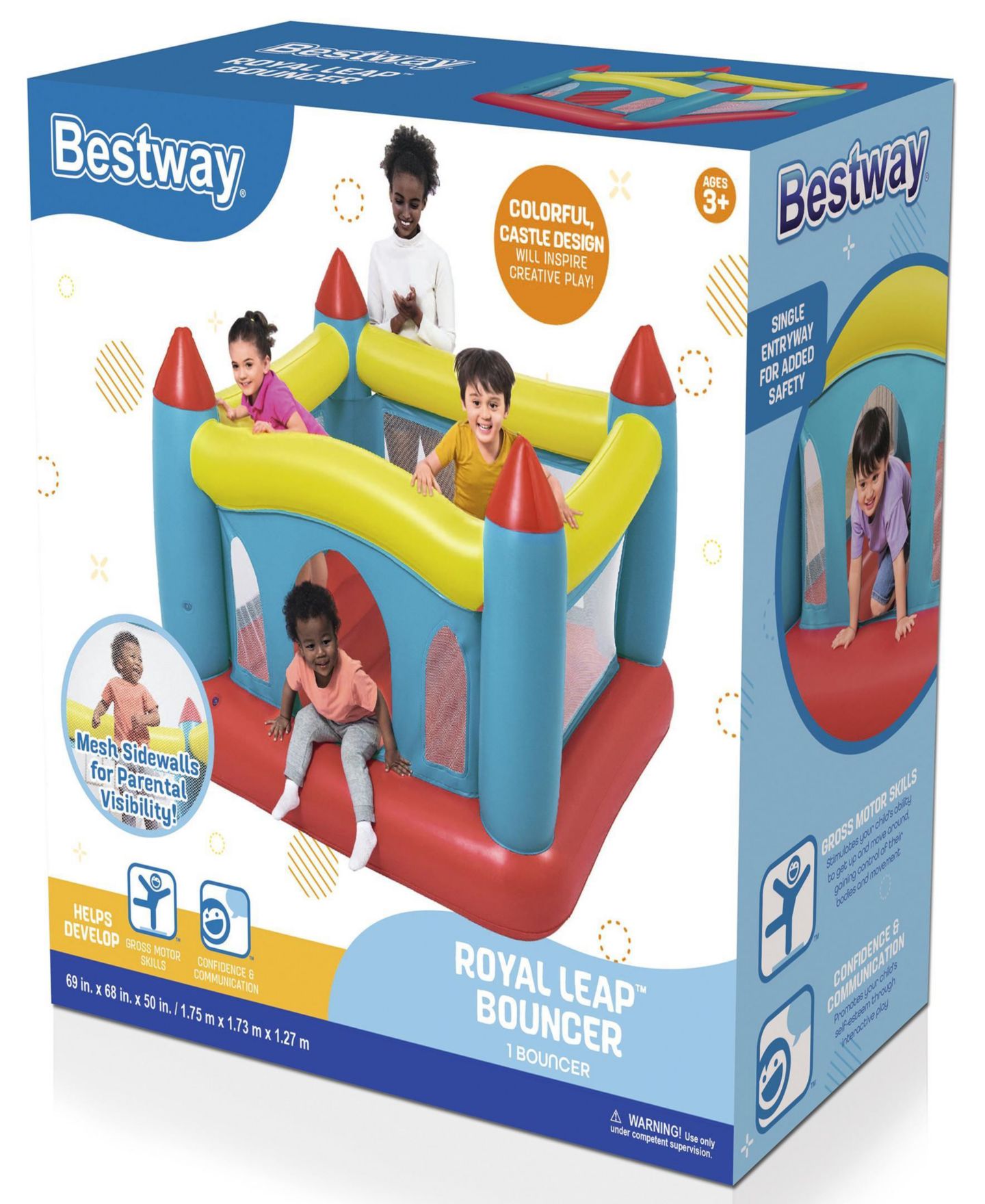 Детская игрушка Bestway Royal Leap Inflatable Castle Bouncy House, Up to 3 Children, Ages 3+ — фото 2