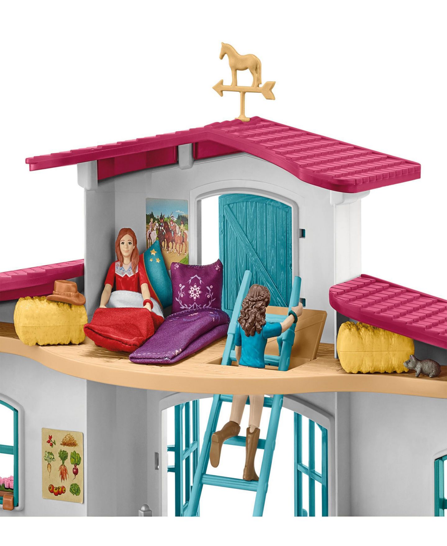 Детский игровой набор Schleich Horse Club Lakeside Riding Center Modular Design 56-Piece Playset, Ages 5+ — фото 6