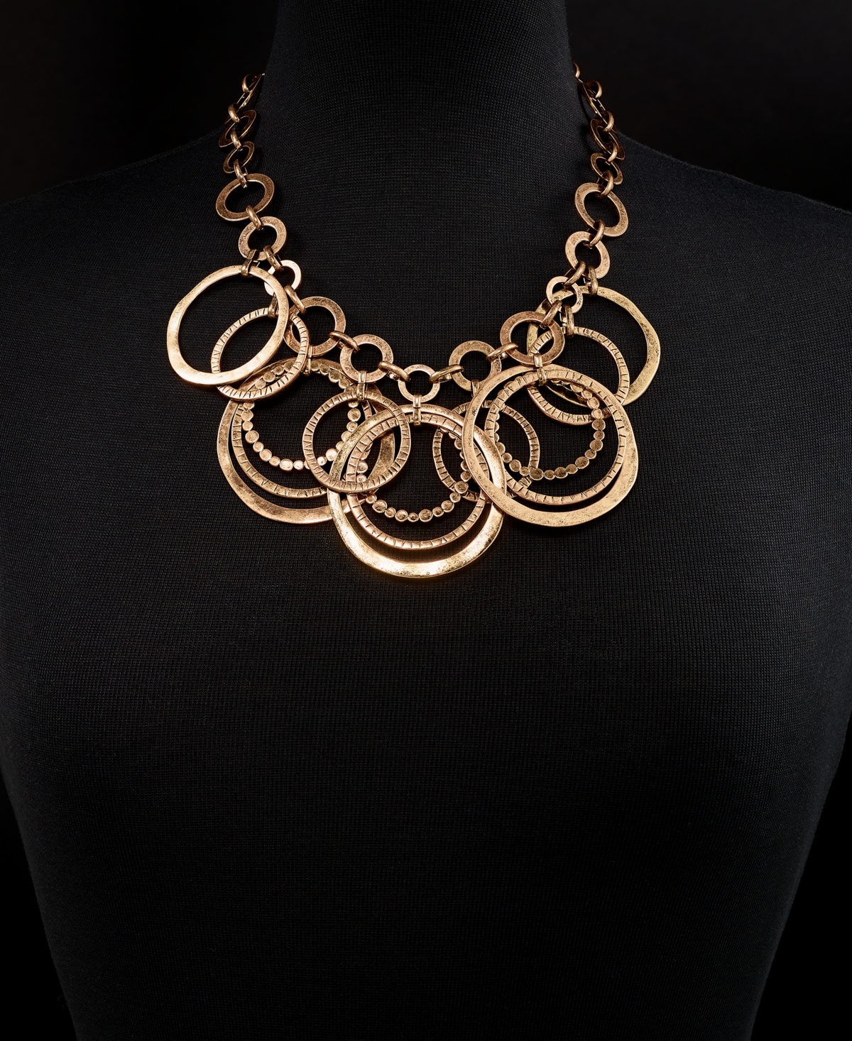 Style & Co Shaky Circle Statement Necklace, 18-3/4