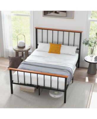 Full Bed Frame with Headboard and Footboard-Full Size