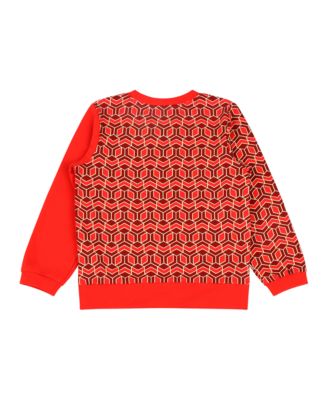 Boys Crewneck Sweatshirt and Jogger Pants Set - Red Multicolor