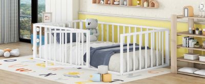 Twin Metal Fence Door Floor Bed