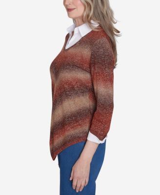 Classic Chevron Ombre Woven Sweater