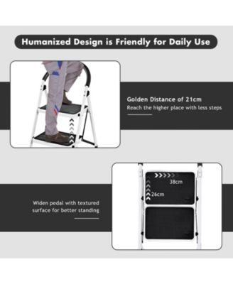 Heavy Duty Industrial Lightweight Folding Stool 3 Step Ladder