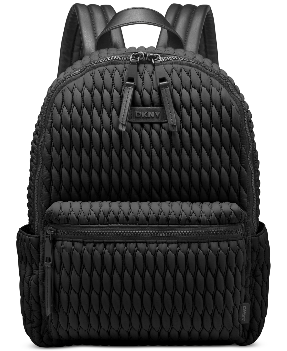 Mack Medium Quilted Nylon Backpack - Blk/black