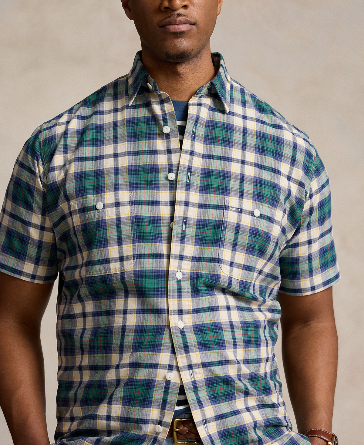 Polo Ralph Lauren Men's Big & Tall Plaid Oxford Workshirt