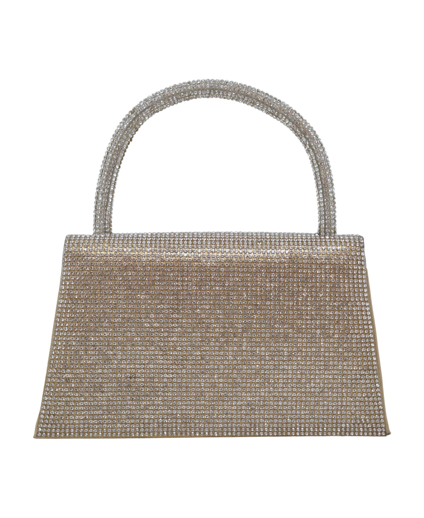 Женская сумка Bebe Hollywood Diamond Mini Satchel, цвет: Серебряный / Золотой — фото 3
