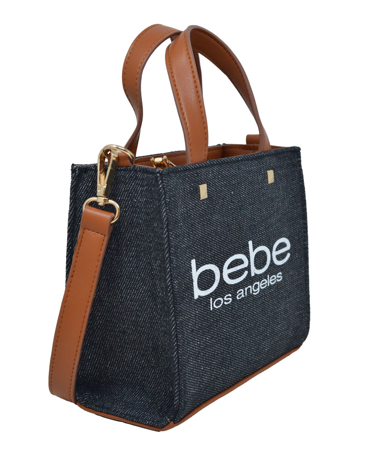 Женская сумка Bebe Rian Denim Mini Satchel, цвет: Тёмный джинсовый — фото 2