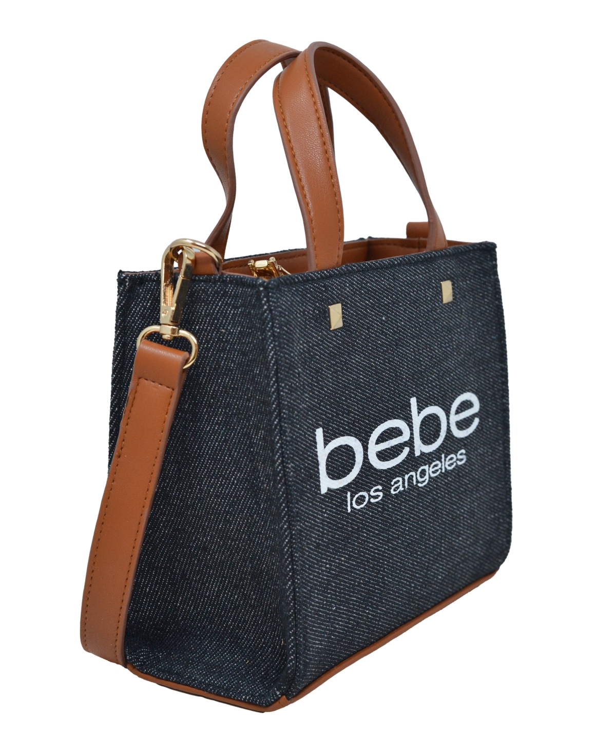 BEBE RIAN DENIM MINI SATCHEL BAG 