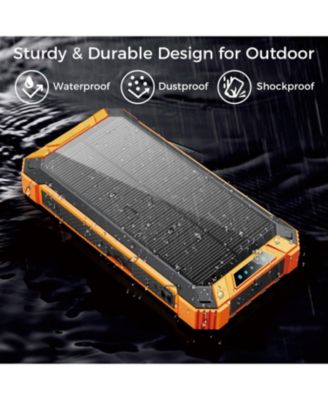 20,000mAh Power Bank- Convenient 4 Built-in Cables & Wireless Charging