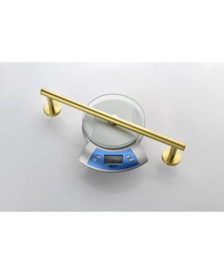 6-Pieces Brushed Gold Bathroom Hardware Set Sus304 Stainless Steel Round Wall Mounted Include