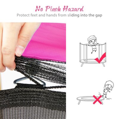 Streamdale 65" Mini Toddler Trampoline with Enclosure and Basketball Hoop