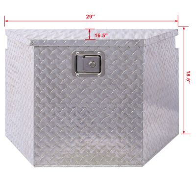  29"(L) x 16.5"(W) x 18.5"(H) Premium Aluminum Toolbox Durable, Versatile Storage