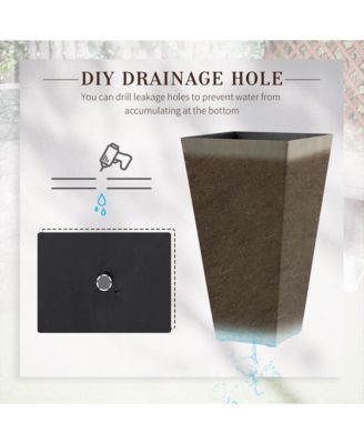 Versatile Matte-Finish Planter Pots Indoor/Outdoor, Self-Draining, Weather-Resistant