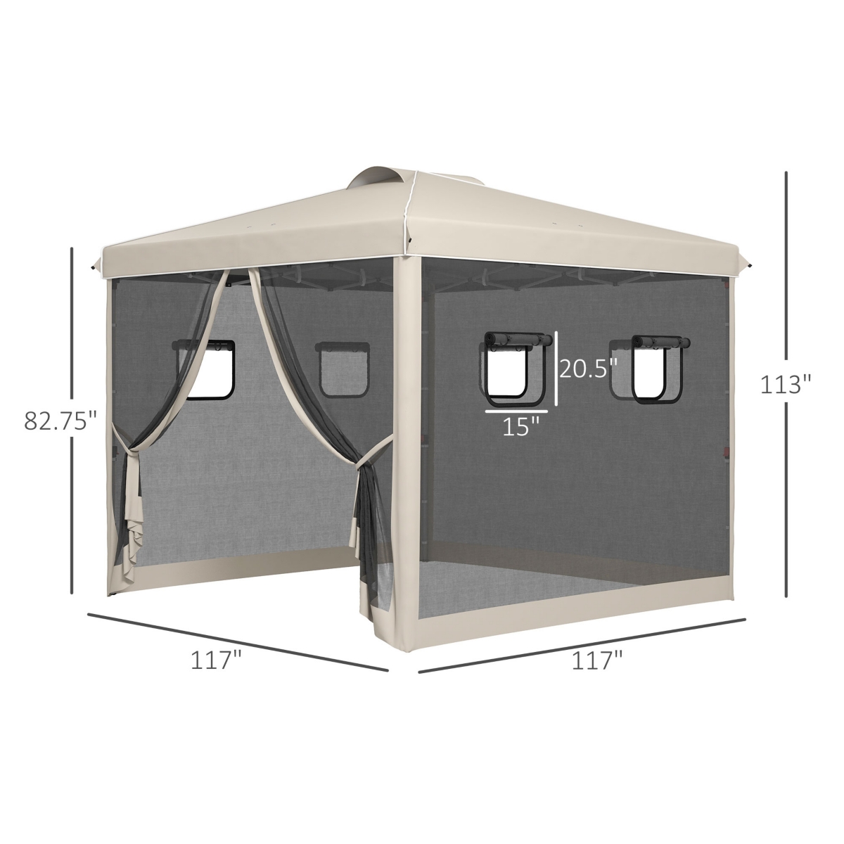 Streamdale Furniture Portable & Screened Pop-Up Canopy for Outdoor Events