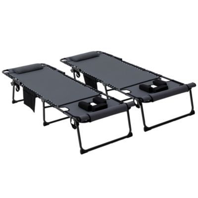 1-Piece Folding Chaise Lounge, Reclining ning Chair,