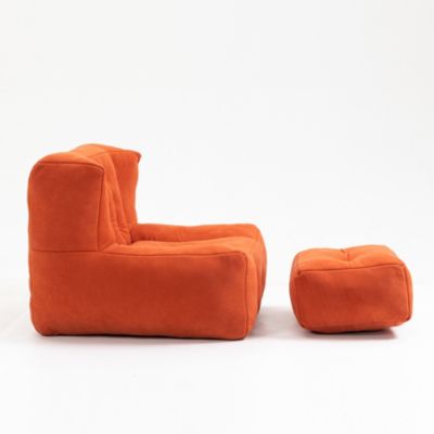 Bean bag and ottoman set for adults and kids