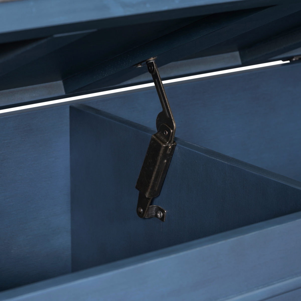 Streamdale Furniture Rustic Style Solid Wood Entryway Multifunctional Storage Bench With Safety Hinge (Gray Wash+ Beige)