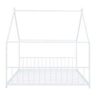 Streamdale Full Size Metal House Bed, Black