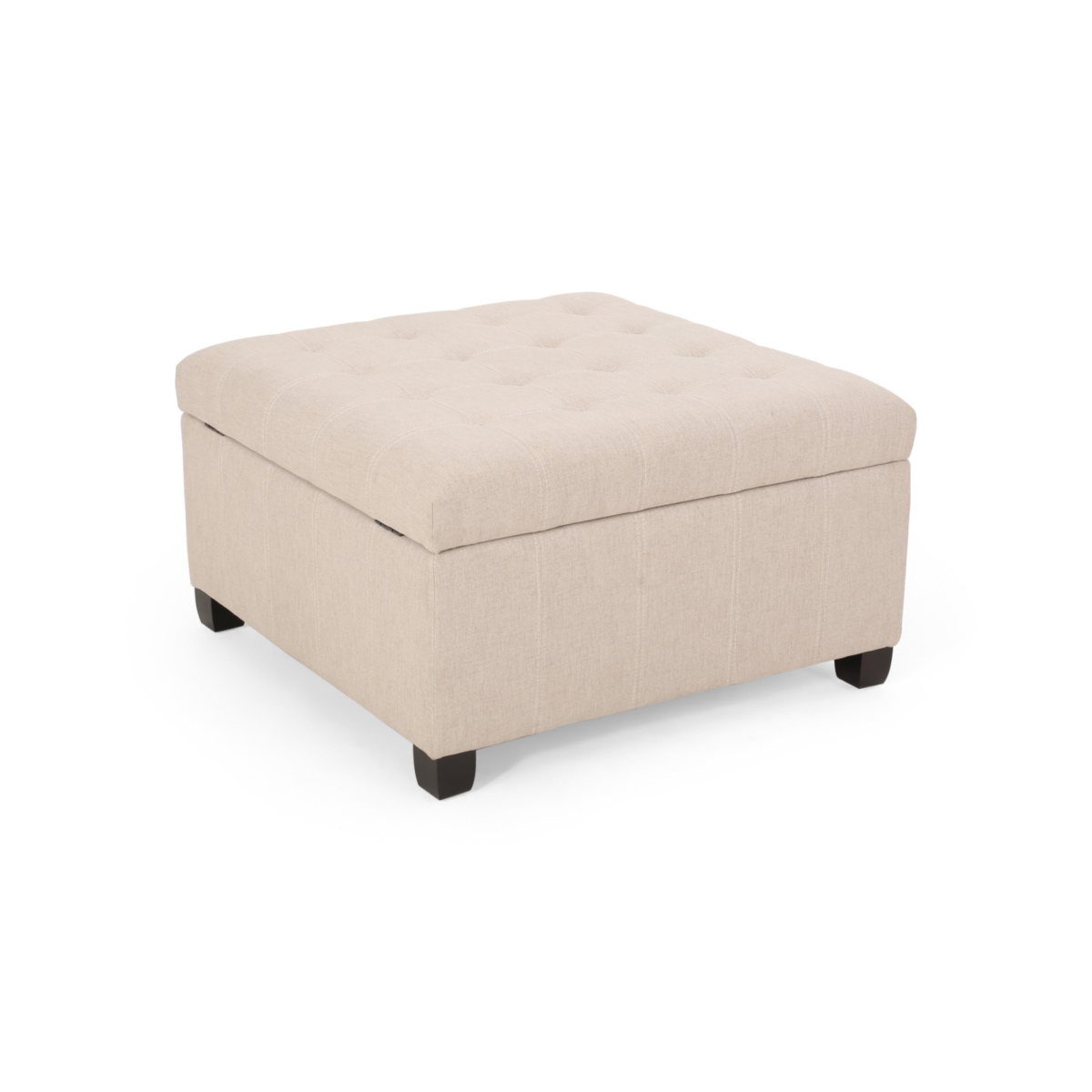 Streamdale Furniture Chic Waffle-Stitch Storage Ottoman Unclutter in Style