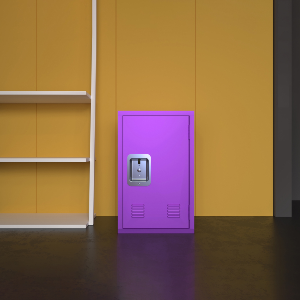 Simplie Fun Compact Purple Steel Storage Cabinet: Detachable, Ample Storage Space, Easy Assembly