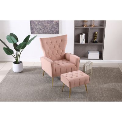 Streamdale Sleek Accent Chair with Ottoman