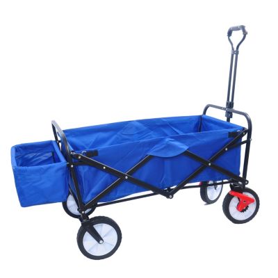 Streamdale Folding Wagon Garden Shopping Beach Cart (Blue colour)