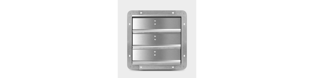 Streamdale Furniture 12 Inch Shutter Exhaust Fan Aluminum High Speed 1620 Rpm, 940 Cfm, 2-Pack,- Silver