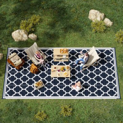 Outdoor Rug, 9' x 18' Plastic Rug, &