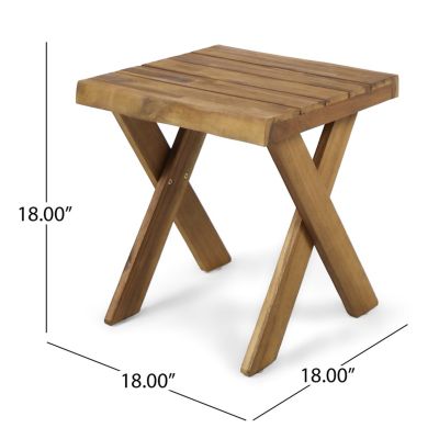 Streamdale Sandblast Acacia Wood Outdoor Side Table