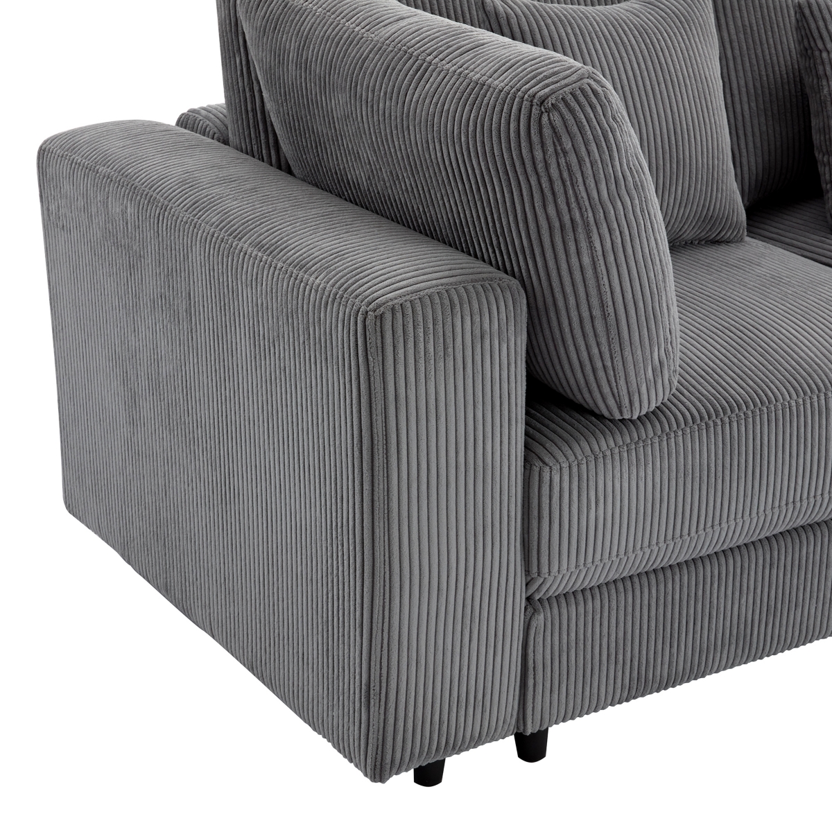 Streamdale Furniture Luxurious and Durable Corduroy Sofa with Ample Space and Easy Assembly