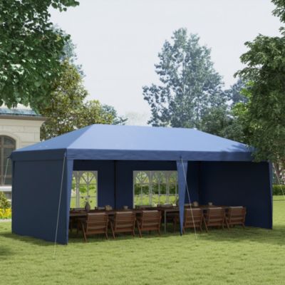 9.7' x 19.2' Pop Up Canopy with 4 Removable Sidewalls,