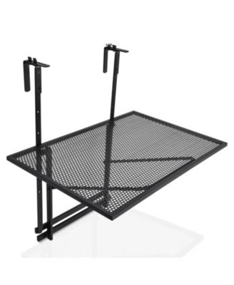 Railing Folding Table with 5-Level Adjustable Heights