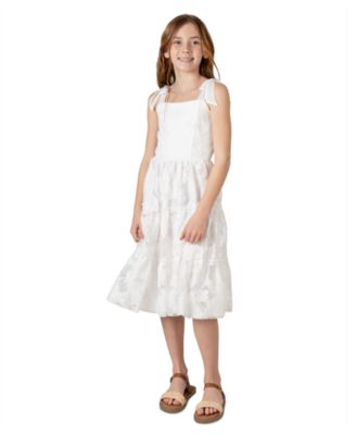 Rare Editions Big Girls Floral Burnout Organza Dress - Macy's