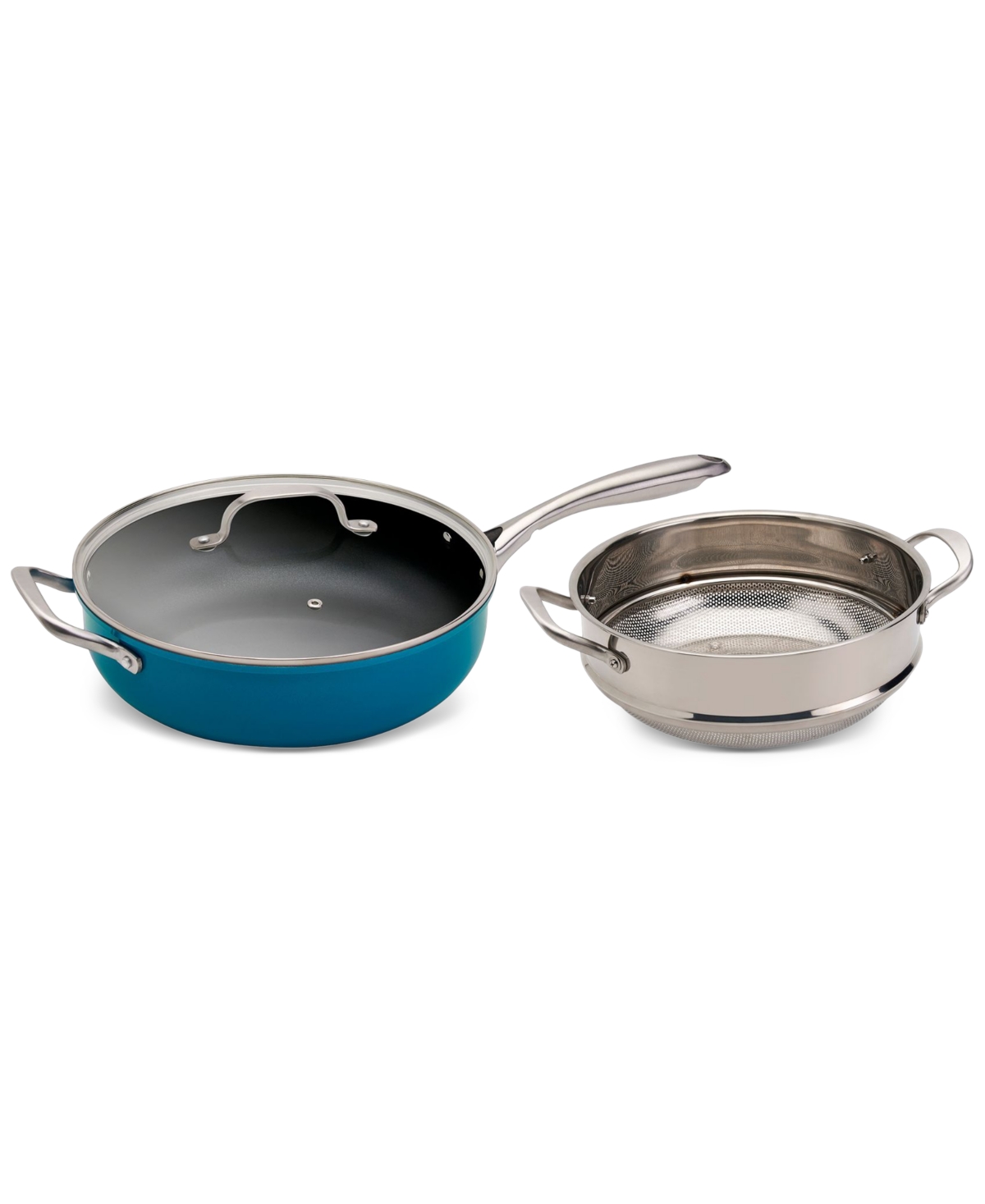 Denmark Tools For Cooks 3-pc. Aluminum Favorite Saute Steamer Pan In Blue