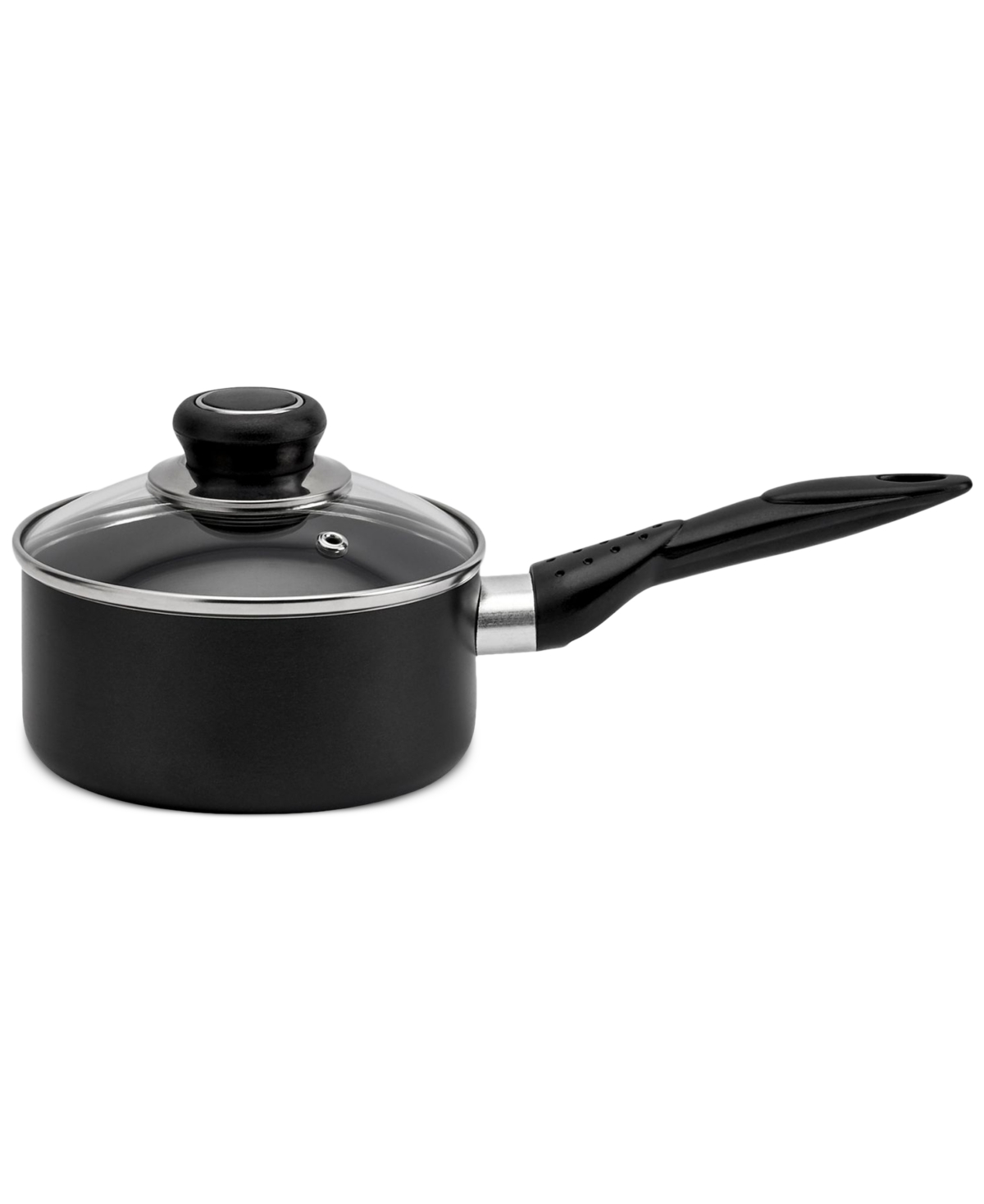 Basic Essentials 7-pc. Nonstick Aluminum Cookware Set In Black