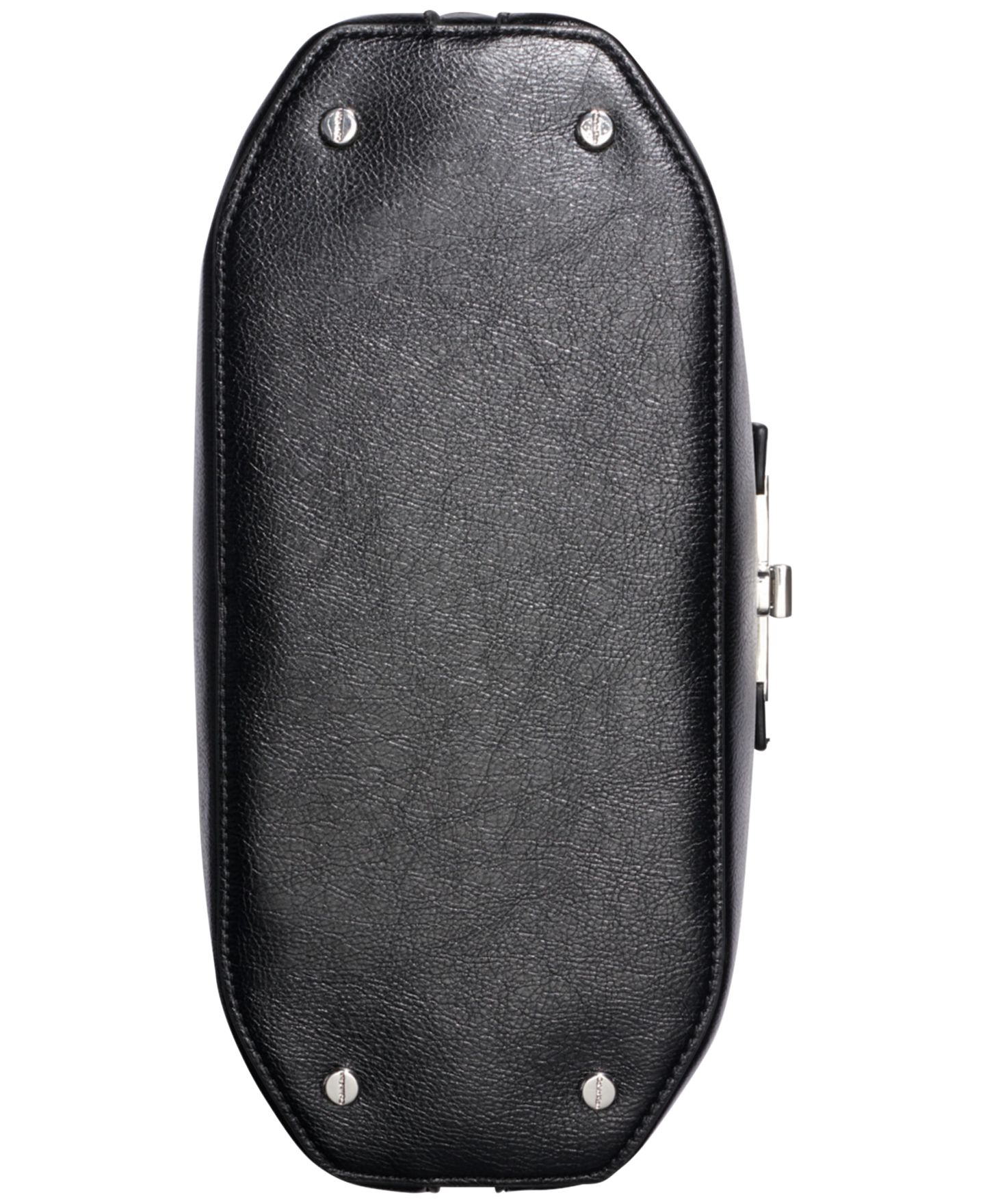 Женская сумка Calvin Klein Becky Convertible Turnlock Dome Satchel, цвет: Чёрный — фото 5