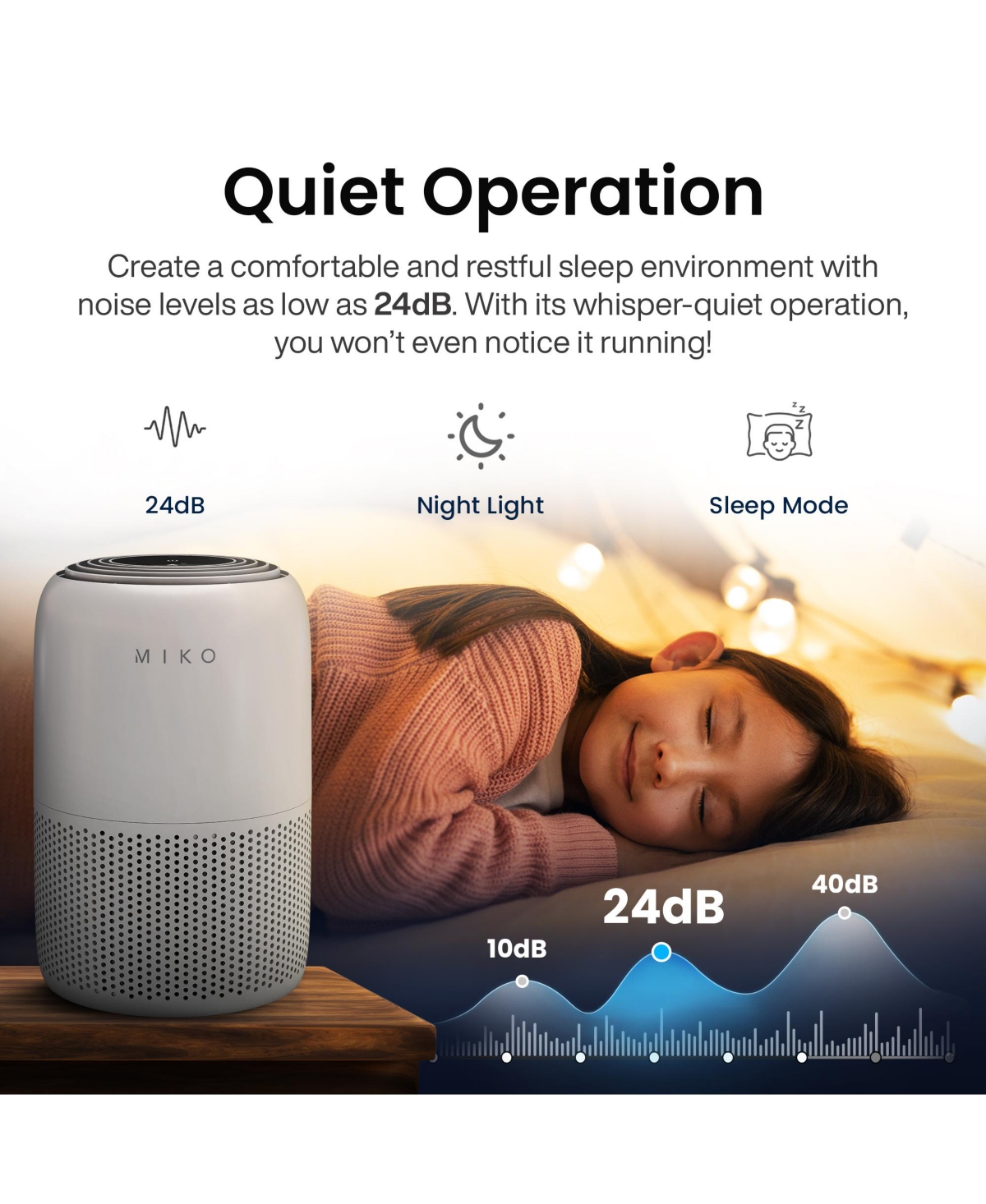 Miko Hepa Smart Air Purifier up to 770 Sqft - App Controlled