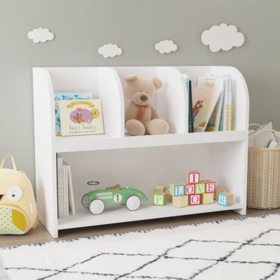 4-Compartment Kids Bookcase & Toy Organizer